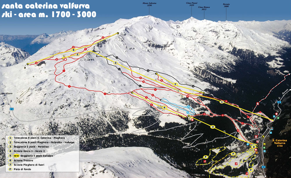 Santa Caterina ski map